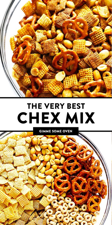 This Extra-Bold Chex Mix recipe is a great snack or party appetizer, and irresistibly delicious! | gimmesomeoven.com #chexmix #snack #appetizer #cereal Bold Chex Mix Recipe, Ranch Chex, Ranch Chex Mix, Homemade Chex Mix, Chex Party Mix, Chex Mix Recipe, Chex Mix Recipes, Muddy Buddies, Easy Budget