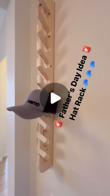 Three Seeds Shop on Instagram: "Would you like a 10 hat or 15 hat rack?  Stain colors: Natural or Chocolate  They come with keyholes at the back for easy hanging.  Send us a DM to order yours 😉 . #hatrack #fathersdaygifts #hatorganization #ballcap #dadlife #mudroommakeover #locallymade" Diy Hat Hanger Baseball Caps, Diy Baseball Hat Rack, Hat Stands Diy Ideas, Diy Wood Hat Rack, Diy Hat Storage, Diy Hat Hanger, Hat Rack Diy, Wood Hat Rack, Hat Rack Ideas