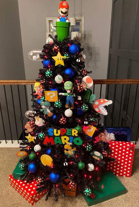 Mario Themed Christmas Tree, Mario Xmas Tree, Mario Brothers Christmas Tree, Super Mario Bros Christmas Tree, Nintendo Christmas Tree, Starwars Christmas Tree, Mario Bros Christmas Tree, Super Mario Christmas Tree, Disney Christmas Trees