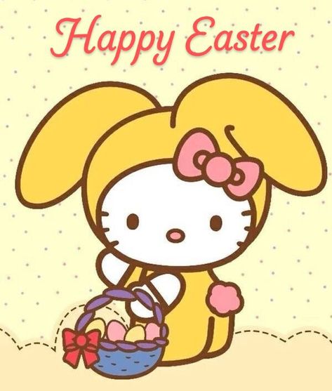 Easter Widgets, Sanrio Easter, Sanrio Pfps, Hello Kitty Easter, Easter Fonts, Sanrio Collection, Hello Kitty Vans, Easter Cartoons, Hello Kitty Clothes