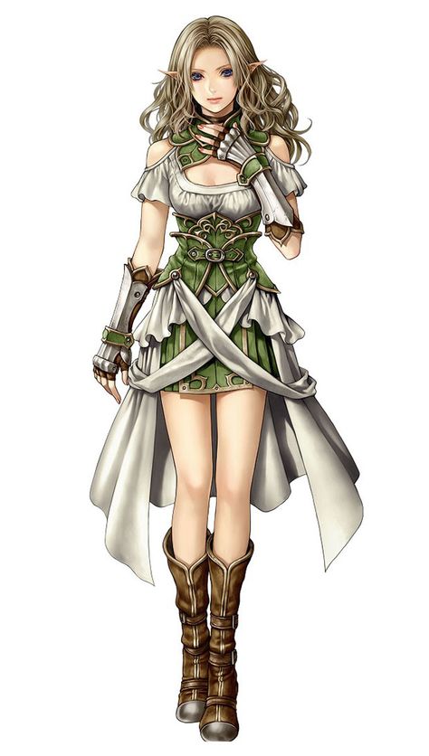 Female Elf Art - Wizardry: Town of Imprisoned Spirits Art Gallery Elven Clothes, Drawing Outfits, Elf Characters, Female Artwork, Female Elf, Elf Art, Model Sheet, 캐릭터 드로잉, Cat Character