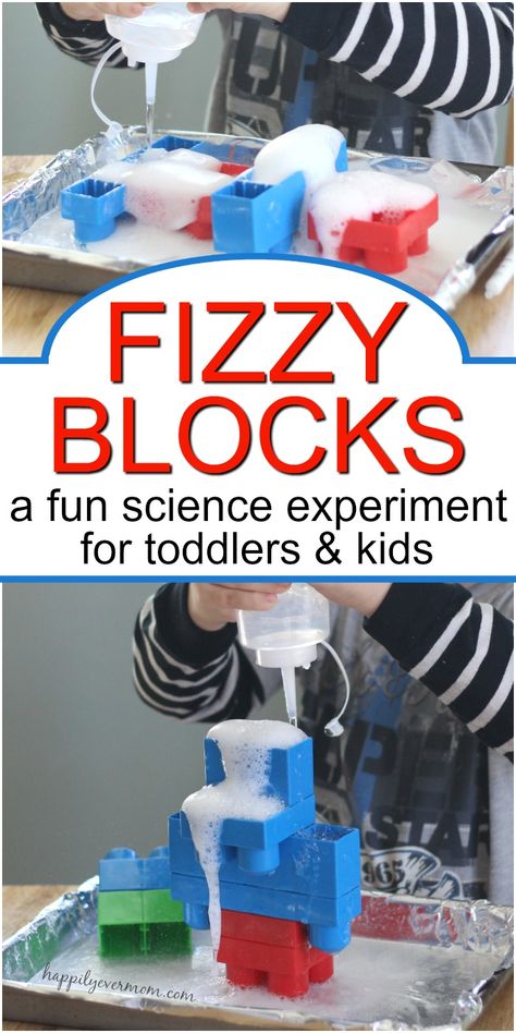 Easy Toddler Science Experiment with Mega Bloks Preschool Construction Activities Science Experiments, Construction Science Experiment, Sensory Building Activities, Stem Building Activities Preschool, Block Activities For Toddlers, Construction Science Activities, Construction Science Preschool, Blocks Activities For Toddlers, Science Toddler Activities