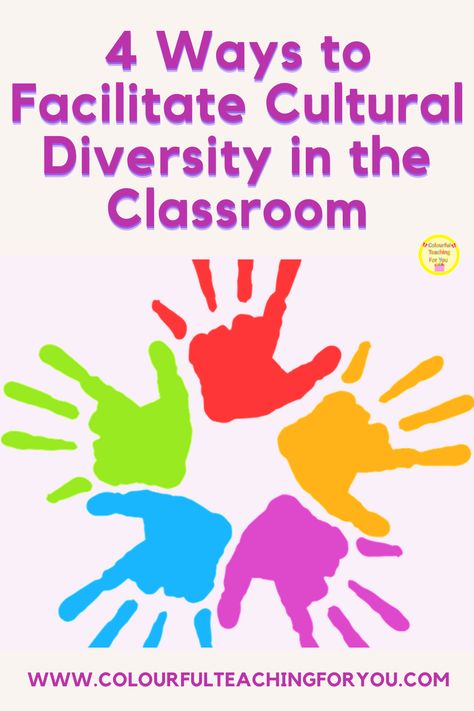 4 Ways to Facilitate Cultural Diversity in the Classroom by Charlotte Lim of Colourful Teaching For You. Cultural diversity activities for kids social studies. Cultural diversity activities for middle school. https://www.colourfulteachingforyou.com/2023/08/4-ways-to-facilitate-cultural-diversity-in-the-classroom Diversity Activities For Kids, Cultural Diversity Activities, Diversity Activities, 4th Grade Activities, Diversity In The Classroom, Religion Activities, How To Teach Kids, Homeschool Programs, Cultural Awareness