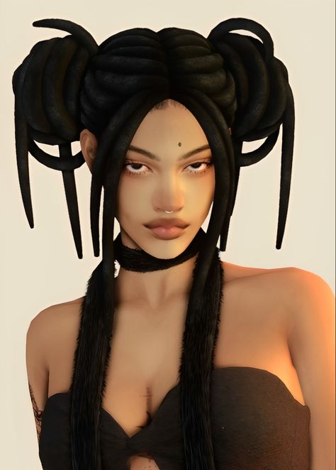 Sims 4 Afro Hair, The Sims 4 Cabelos, Sims 4 Cc Eyes, Sims 4 Black Hair, Hallowen Ideas, Sims 4 Anime, Pelo Sims, My Sims, The Sims 4 Packs