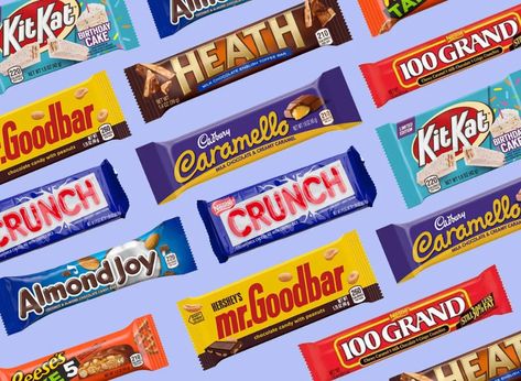 Here are some of the unhealthiest candy bars on the market, ranked from bad to the absolute worst. When in doubt, remember there are fun-sized bars! Bad Candy, Milk Toffee, Grocery Store Shelves, Chocolate Candy Bars, Strawberry Pop Tart, Flash Ideas, Popular Candy, Heath Bars, Toffee Bars