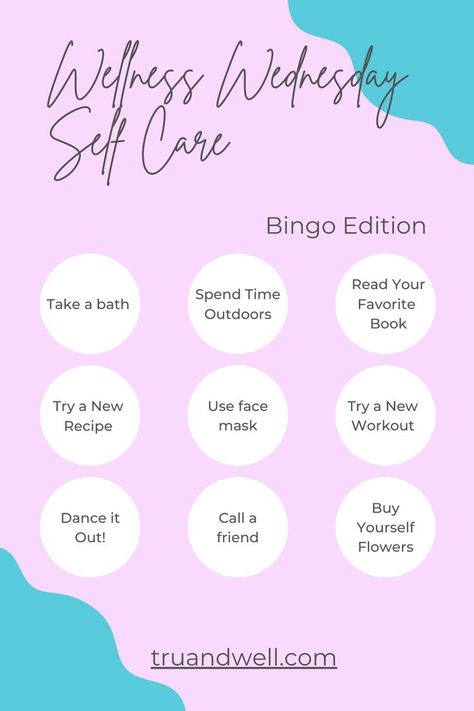 It's Wellness Wednesday, our favorite day of the week and we are making things fun! Here's an exciting self care bingo to celebrate wellness! You can work through this one one day, over a few weeks, or at a pace that works best for you! #selfcare #wellnesswednesday #selfcarebingo Self Care Wednesday, Wellness Wednesday Engagement Posts, Wednesday Post Ideas, Health Engagement Posts, Wednesday Engagement Post, Wellness Wednesday Quotes Motivation, Wellness Wednesday Ideas, Wellness Wednesday Ideas For Work, Wednesday Self Care