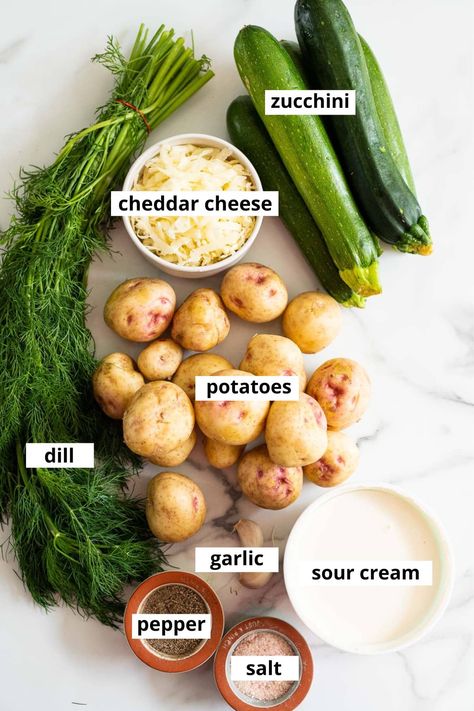 Potatoe And Zucchini Recipes, Zucchini Potato Casserole, Potato And Zucchini Recipes, Zucchini Potato Recipes, Zucchini And Potato Recipes, Potato Zucchini Recipes, Potato Zucchini Bake, Zucchini Potato Soup, Zucchini Tomato Bake