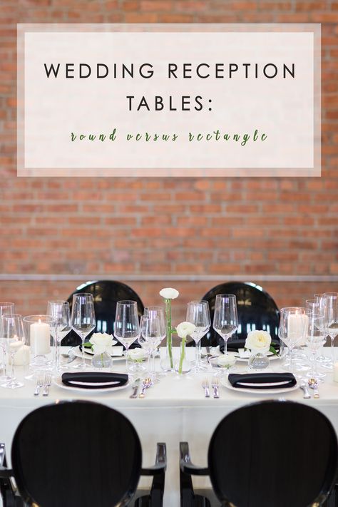 Wedding reception tables: round versus rectangle. Should you have round, rectangle, or both tables at your wedding reception? Read the answer here: http://cavinelizabeth.com/wedding-planning-tips/wedding-reception-table-shapes/ Round Or Rectangle Wedding Tables, Round Vs Rectangle Wedding Tables, Rectangle Tables Wedding Reception, Rectangle Wedding Tables, Round Wedding Tables, Photographer Tips, Rectangle Tables, Late Summer Weddings, Reception Tables