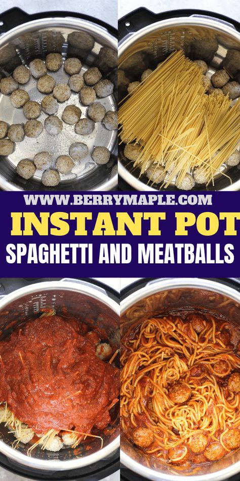 Fresh Meatballs, Meatballs Instant Pot, Instant Pot Spaghetti And Meatballs, Meatballs In Sauce, Spaghetti With Meatballs, Delicious Noodles, Instant Pot Spaghetti, Easy Pasta Recipe, Spaghetti Meatballs