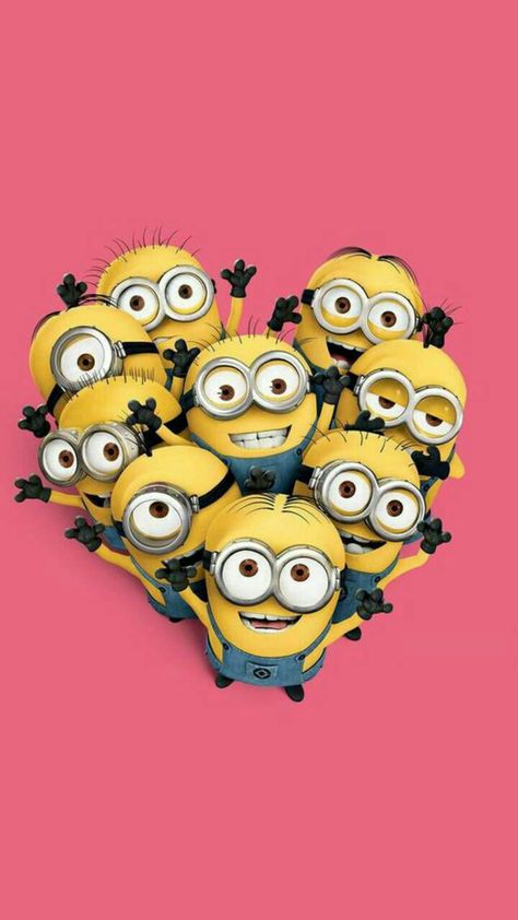 chicoh1981 Pink Minion Wallpaper, Minions Tumblr, Minion Wallpaper Iphone, Pink Minion, Cute Minions Wallpaper, Amor Minions, Minions Images, Minions Love, Cute Minions