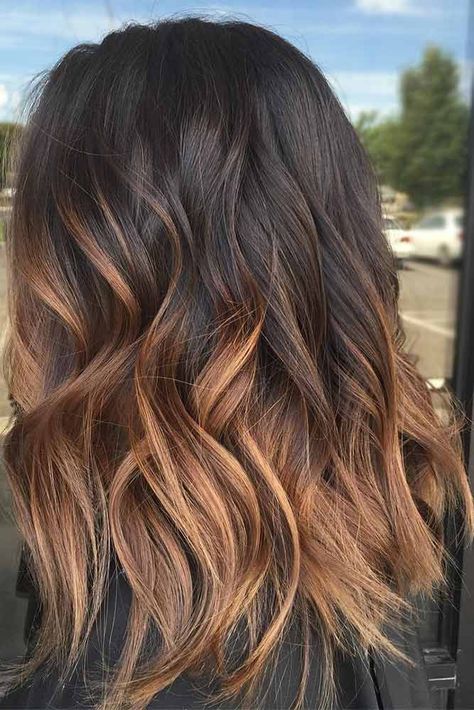 Espresso Ombre Hair, Dark Brown To Caramel Ombre, Cooper Balayage Dark Brown, Dramatic Ombre Hair, Sombre Brown Hair, Sunflower Hair Color Ombre, Dark To Blonde Ombre, チョコレートブラウン ヘアカラー, Dark Brown Hair Ideas