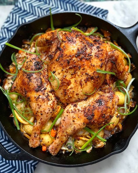 James Park’s Skillet-Roasted Chili Crisp Chicken and Vegetables Chili Crisp Chicken, Chili Crisp Recipe, Crispy Chicken Parmesan Recipe, Buttermilk Fried Chicken Recipe, Crisp Chicken, Chili Crisp, Parmesan Recipe, Fried Chicken Recipe, Buttermilk Fried Chicken