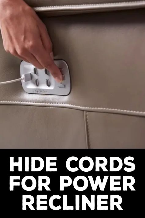 How to Hide Cords for Power Recliner How To Hide Extension Cords On The Floor, How To Hide Cords On Floor Living Rooms, How To Hide Power Furniture Cords, How To Hide Cords, How To Hide Cords On Floor, Hide Cords On Floor, Power Strip Hide, Hide Outlet, Hide Electrical Cords