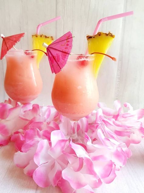 If you are a fan of the classic Blue Hawaiian Cocktail, you are going to love our version in PINK. The same tasty sweet tropical flavors that you love, with a very pink twist. Everything is better in pink! #Cocktails #CocktailRecipe #BlueHawaiian @PinkHawaiian #Tropical #TropicalDrinks #IslandDrinks #BetterInPink Pink Russian Drink, Pink Cocktail Drinks, Blue Hawaiian Cocktail, 21 Candles, Hawaiian Drinks, Cocktails Vodka, Cocktail Pink, Hawaiian Cocktails, Cocktail Images