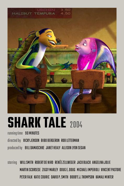 Shark Tale Poster, Oscar And Angie Shark Tale Costume, Shark Tale Aesthetic, Shark Tail Movie, Shark Tale Movie, Shark Tales, Baddie Pfps, Childhood Films, Shark Movies