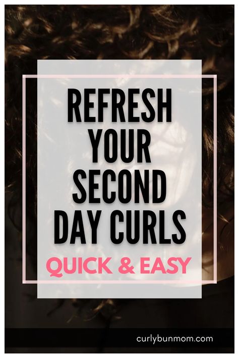 How To Style Curly Hair In The Morning, Day Two Curly Hair Refresh, Second Day Curls Refresh, Revive Curls Next Day, Revive Curly Hair Natural Curls, Curly Hair Second Day Hairstyles, How To Rejuvenate Curly Hair, Curly Hair Day 2 Styling Tips, Refresh Curly Hair Without Washing