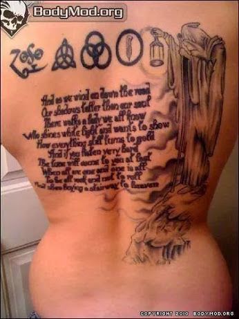 Google+ Led Zeppelin Tattoos, Stairway To Heaven Tattoo, Metal Tattoos, Heaven Lyrics, Led Zeppelin Tattoo, 2016 Tattoo, Heaven Tattoo, Led Zeppelin Iii, Zeppelin Art