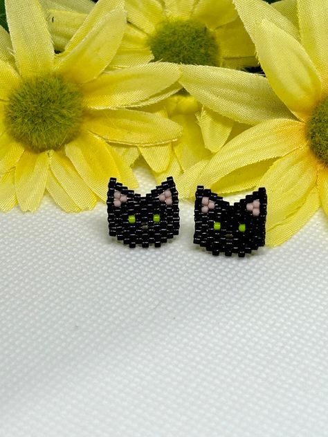 Handmade cat delica bead earrings. Hypoallergenic studs. Earrings Hypoallergenic, Cedar City, Delica Beads, Bead Earrings, Jewelry Diy, Post Earrings, Beaded Earrings, Labour Day, Jewelry Earrings Dangle