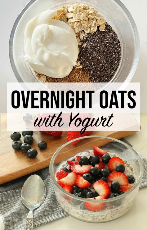 Overnight Yogurt, Overnight Oats Greek Yogurt, Yogurt Oats, Oats With Yogurt, Overnight Oats With Yogurt, Best Overnight Oats Recipe, Cozy Cook, Easy Overnight Oats, Oat Recipes Healthy