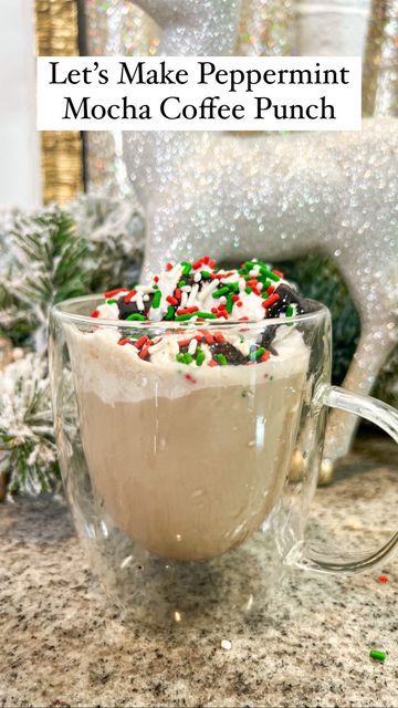 Jamie Tarence/Family Savvy on Instagram: "A few weeks ago, I shared how to make Coffee Punch, and so many of you enjoyed that, that I decided to make a Christmas version!😘This Peppermint Mocha Coffee Punch will be PERFECT for any Christmas party!🎄 . . All you need are 6 ingredients: cold brew coffee, milk, ice cream, peppermint extract, vanilla extract, and chocolate syrup. (For the coffee, I used @lacolombecoffee. For the syrup, I used @torani.)🙌 . . You can customize this coffee punch to YO Peppermint Mocha Coffee, Family Savvy, Easy Party Punch, Coffee Punch, Festive Holiday Drinks, Peppermint Coffee, Starbucks Holiday Drinks, Peppermint Extract, Milk Ice Cream