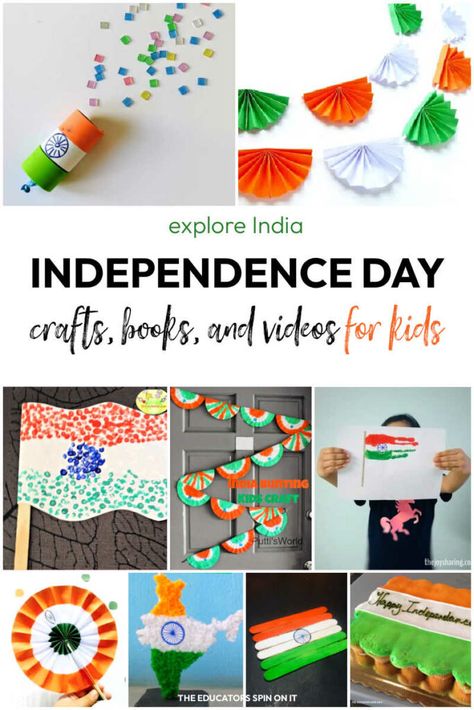 India’s Independence Day Activities for Kids - The Educators' Spin On It Independence Day Activities For Kids, Fun Facts About India, Independence Day Crafts, Facts About India, Independence Day Activities, India Crafts, Country Studies, Indian Independence Day, Family Projects