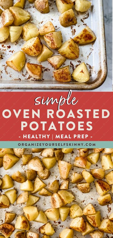 Roasted Potatoes Meal Prep, Healthy Potato Meal Prep, Healthy Roasted Potatoes In Oven, Healthy Meal Prep Potatoes, Healthy Meal Prep With Potatoes, Potato Meal Prep Recipes, Beginner Healthy Recipes, Meal Prep No Vegetables, Meal Prep With Potatoes