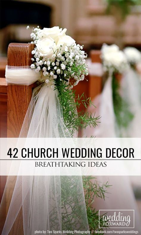 Church Marriage ceremony Decorations: Stunning Concepts For Each Model Check more at https://howcandothis.com/weddingideas/church-marriage-ceremony-decorations-stunning-concepts-for-each-model/ Church Wedding Decor, Church Marriage, Church Wedding Decorations Aisle, Wedding Pew Decorations, Church Aisle Decorations, Wedding Cake Table Decorations, Wedding Venues Church, Wedding Ceremony Chairs, Wedding Church Decor