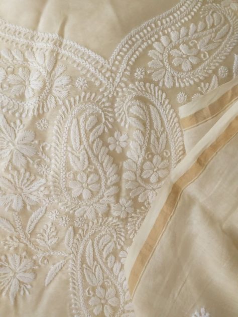 For ENQUIRIES  - Please Whatsapp on 9539 820 656 Chicken Kurta, Chikankari Design, Chikan Kurta, Chikan Embroidery, Embroidery Styles, Chicken Kari, Chikankari Embroidery, Shirt Tutorial, Chikankari Suits