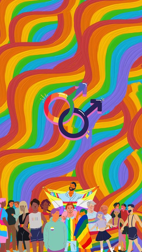 wallpaper lgbt, gay, wallpaper phone, foju Lgbt Art Ideas, Lgbt Wallpaper, Lgbt Aesthetic, Deep Paintings, Lgbt Culture, Beautiful Art Paintings, Lgbt Art, Queer Art, Rainbow Wallpaper