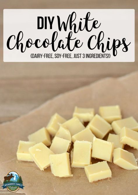 Microwave Peanut Butter Cookie, Diy White Chocolate, Natural Sweets, White Chocolate Chips Recipes, Dairy Free White Chocolate, Dairy Free Mashed Potatoes, Sugar Free White Chocolate, Soy Allergy, Dairy Free Pesto