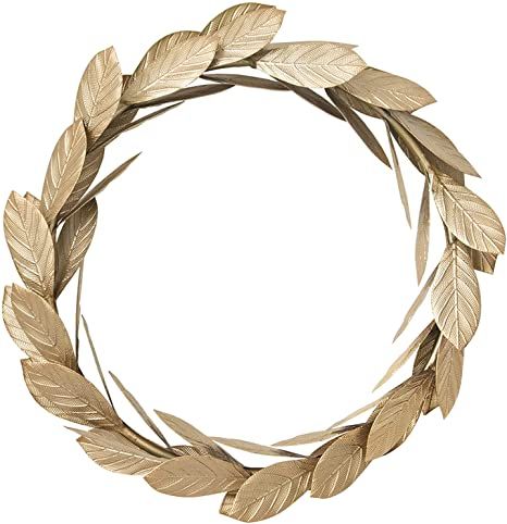 Amazon.com: Gold Leaves Metal Wreath Wall Decor for Front Door,12 inch Door Wreath for Christmas,Window,Wedding,Party Decoration : Home & Kitchen Fresh Christmas Wreath, Large Christmas Wreath, Wreath For Christmas, Christmas Wedding Decorations, Minimalist Christmas Decor, Wreath Wall Decor, Gold Wreath, Wall Wreath, Christmas Wall Hangings