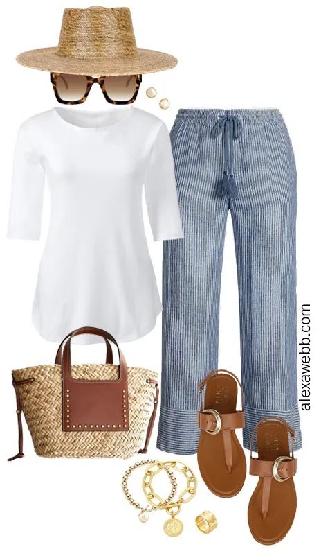 Plus Size Summer Coastal Grandmother - Alexa Webb Alexa Webb, Plus Size Summer Casual, Plus Size Fashionista, Loungewear Fashion, Plus Size Summer Outfits, Simple Summer Outfits, Coastal Grandmother, Plus Size Summer Outfit, Summer Work Outfits