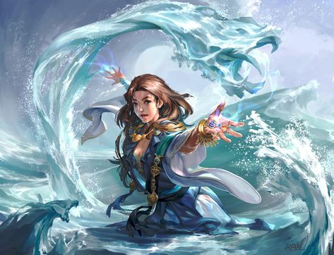 water mage idea Sea Elf, Personaje Fantasy, Heroic Fantasy, 다크 판타지, Fantasy Story, Magic Art, Arte Fantasy, Fantasy Inspiration, Dnd Characters