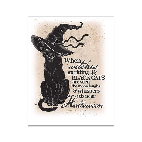 Nicely said, wonderful decoration for the holiday, you could keep it up all year round! Halloween Art Prints, When Witches Go Riding, Black Cat Ghost, Halloween Chalkboard, Primitive Halloween, Halloween Sign, Ghost Cat, Halloween Haunted Houses, Halloween Signs