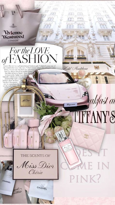 #moodboard #aesthetic #dior #magazines #victoriassecret #chanel #style #inspiration #viviennewestwood #cars #bags #paris #moodboards Glam Wallpaper Aesthetic, Collage Scrapbook Aesthetic, Chanel Dior Aesthetic, Fashion Pictures Art, Pink Vogue Aesthetic, Shopaholic Aesthetic, Girly Mood Board, Pink Chanel Aesthetic, Dior Moodboard