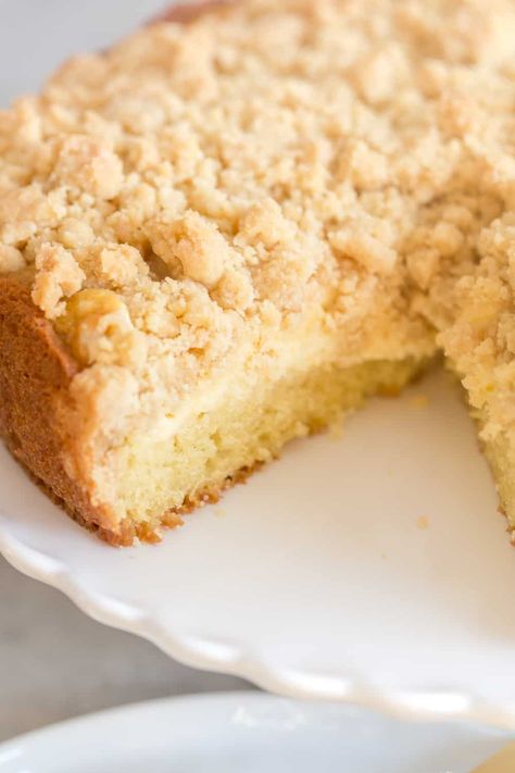 Lemon Coffee Cake with Cream Cheese Filling 6in Cake, Lemon Crumb Cake, Apple Streusel Cake, Cornmeal Cake, Lemon Blueberry Bundt Cake, Lemon Coffee, Crumb Coffee Cakes, Cream Cheese Coffee Cake, Streusel Cake