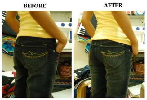 Great Fashion DIY – How to Make Your Jeans Fit Better - DIY & Crafts. Recommend by TulipArtIL - Etsy Sellers Support How To Make Jeans, Altering Jeans, Sewing Alterations, Diy Vetement, Kleidung Diy, Techniques Couture, Couture Mode, Ropa Diy, Old Jeans