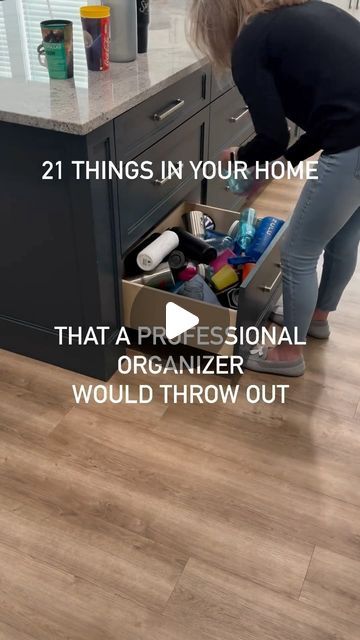 Sara | Mom Life | Organizing | ADDulting on Instagram: "🤔 Find out what a professional organizer would throw out first. Start 2024 with a simplified, easy to manage home base.

✨ 21 Easy Things to Toss

✨ Comment LIST and I’ll send it to you with some ideas for organizing and storage solutions.

⏱️ Some of these only take 5 minutes. Quick wins are good for the brain to keep you motivated and moving forward. 

➕Hit that follow button for cleaning motivation and organizing inspiration. If your goals for 2024 include decluttering and simplifying your home and lifestyle…ME too! You are in the right place!

💡”Toss” does not mean garbage. There are wonderful places to donate clothes, shoes, home decor, kitchen items. Or give/sell your items on marketplaces. Check out your local options. 😊
.
. Cleaning Motivation, Organization Inspiration, Professional Organizer, Kitchen Items, Life Organization, Cleaning Organizing, Professions, Declutter, Organization Hacks