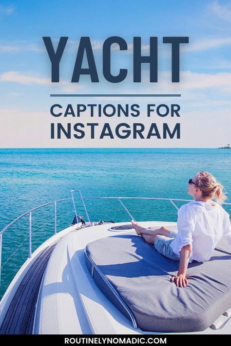 Person sitting on deck with yacht captions for Instagram Yacht Quote, Boat Captions, Party Captions, Day Captions, Boating Quotes, Sunset Captions For Instagram, Yatch Boat, Best Yachts, Boat Humor