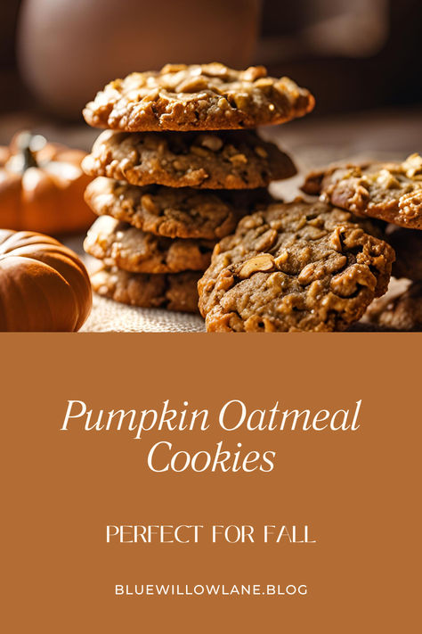 The perfect fall snack with these Healthy Pumpkin Oatmeal Cookies! Bursting with pumpkin flavor and made with wholesome ingredients, these chewy cookies are packed with fiber and nutrients. Easy to make and kid-approved, they’re a great addition to your family’s snack time or breakfast. Try this delightful recipe today and enjoy a guilt-free treat that everyone will love! 🍂🎃 #HealthyBaking #PumpkinCookies #FallRecipes #OatmealCookies #FallBaking Soft And Chewy Pumpkin Oatmeal Cookies, Healthy Pumpkin Oatmeal, Pumpkin Oatmeal Cookies, Chewy Cookies, Fall Snacks, Pumpkin Oatmeal, Oatmeal Cookie Recipes, Pumpkin Flavor, Healthy Pumpkin