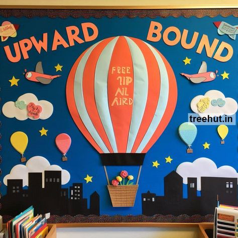 Hot Air Balloon Bulletin Board Ideas for Elementary School. Welcome Back to School Hot Air Balloon Activities for Elementary School Hot Air Balloon Activities, Welcome Bulletin Board Ideas For School, Hot Air Balloon Bulletin Board, Balloon Bulletin Board, Welcome Back To School Bulletin Boards, Bulletin Board Ideas For Elementary, Welcome Back Bulletin Boards, Hot Air Balloon Classroom Theme, Balloon Activities