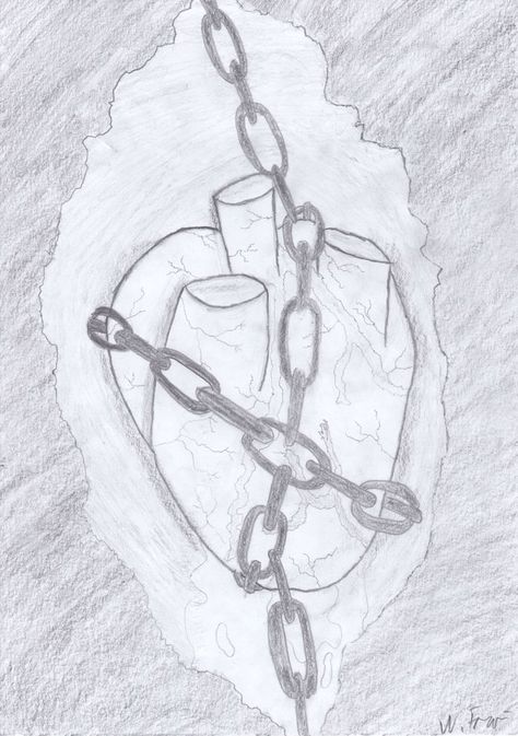 This is the Heart of an Artist! Trapped in Chains it won't spread all love out of fear. Fear of the Consequences. Would they except him? Heart of an Artist is an original Song and Album by DAGames #NilsIsLiterallysus #art #drawing #DAGames #HeartofanArtist #IRIS Heart With Chains Drawings, Chained Heart Drawing, Person In Chains Drawing Reference, Chain Drawing, Being Held, Heart Drawing, Original Song, All Love, Peta