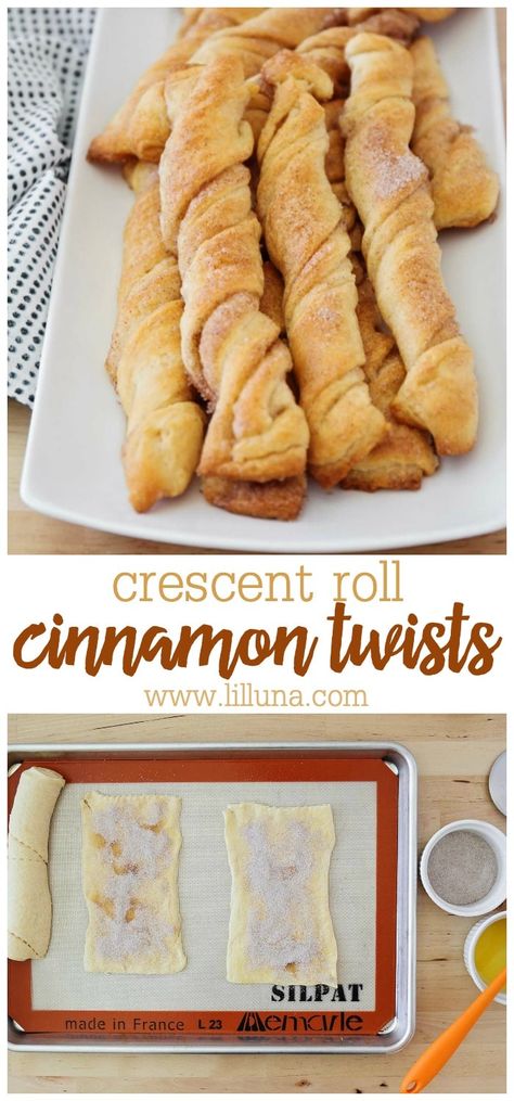 Croissant Pizza, Pizza Naan, Baklava Cheesecake, Oreo Desserts, Crescent Recipes, Cinnamon Twists, Twisted Recipes, Breakfast Party, Crescent Roll Recipes