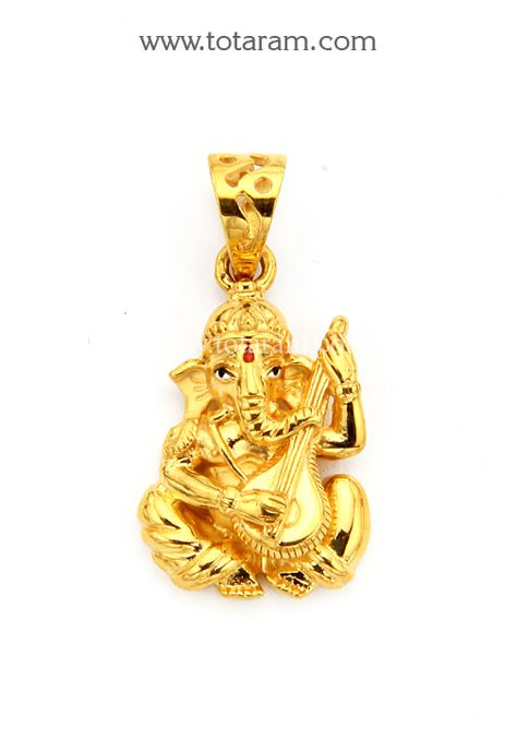 22K Gold 'GANESHJI' Pendant Gold Kada, Ganesh Pendant, Indian Gold Jewelry, Ganesh Lord, Pendants Gold, Bangles Gold, 22k Gold Jewelry, Jewelry Designing, Gold Pendants