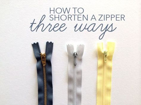 Sew Zipper, Beginner Sewing Projects Easy, Shortening, Sewing Lessons, Straight Stitch, Sewing Projects For Beginners, Learn To Sew, Sewing Techniques, Sewing Clothes