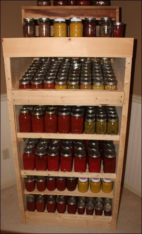 #PalletCabinet, #RecycledPallet This is our canning pantry cabinet we built from pallets. We use pallets for many of the projects on our farm. We have made two of them – the first we built from pallets – the second from some old shipping crates and pallets. But for both – the only Canning Food Preservation, Canned Food Storage, Canning Tips, Pantry Cupboard, Shipping Crates, Recycled Pallet, Home Canning, Pantry Cabinet, Canning Jars