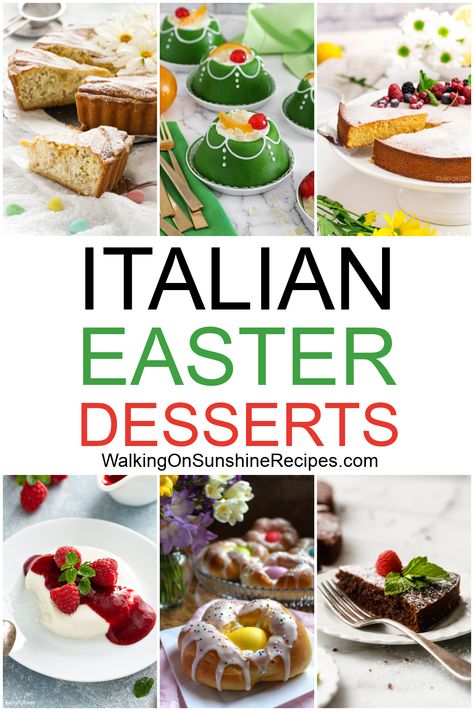 15 Italian Easter Desserts that include family favorites like Italian Honey Balls - Panna Cotta - Italian Ricotta Cake - Italian Easter Cookies - Chocolate Chip Ricotta Cake. Italian Easter Desserts Recipes, Italian Easter Dinner, Italian Easter Desserts, Sicilian Cookies, Easter Italian, Lady Fingers Dessert, Honey Balls, Italian Holiday Cookies, Italian Easter Cookies