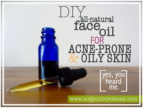 This DIY natural face oil blend is perfect for acne-prone and oily skin. Homemade natural beauty. Natural Face Oil, Oil Skin, Natural Therapy, Organic Skincare, Skin Products, Natural Beauty Tips, Natural Face, Homemade Skin Care, Skincare Ingredients