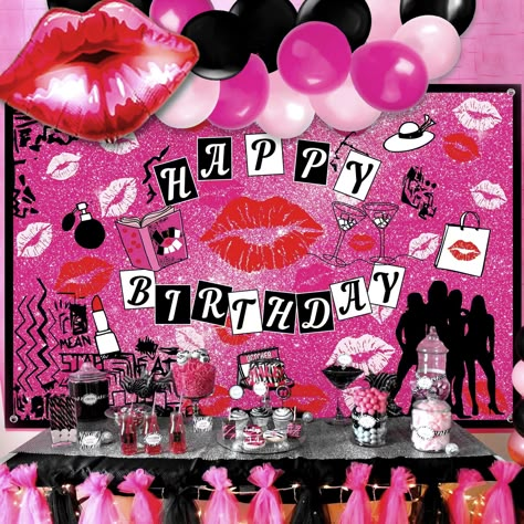 PRICES MAY VARY. Mean Girls ! Our mean girl party balloons will bring dreamy and beautiful embellishment to your party. 【Mean Girl Birthday Party Decoration】Birthday party supplies for mean girl party supplies is perfect for girls and women birthday decorations, such as burn book party, princess themed party, girl birthday party, at the girls night, or ladies night favors Looking for cute sleepover party supplies for girls. 【You will get】: 1x Red Lips Balloon, 30 x Latex Balloons, 1 x Mean Girl Birthday Backdrop (size shown). leaving unforgettable memories for you and your family and friends. So that you can have a super hot "Mean Girl" party without any burden! If you have any problem, please let me know, your Satisfaction is our pleasure! 【You will get】: 1x Red Lips Balloon, 30 x Latex B 2005 Themed Birthday Party, Drunk Barbie Birthday Party, Mean Girls 30th Birthday, Burn Book Party Ideas, Mean Girl Party Theme, Mean Girl Birthday Party, Mean Girls Bday Party, Mean Girl Party, Its Ma Birthday