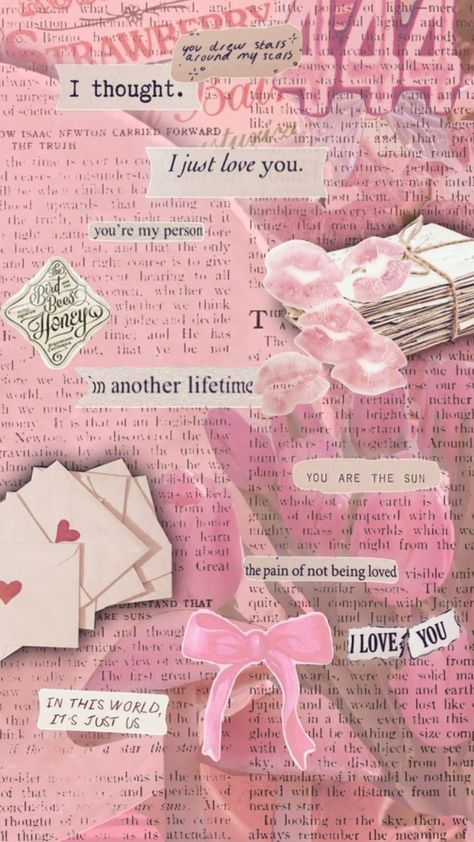 #pink #aesthetic #iphone #wallpaper #love Pink Love Letter Aesthetic, Pink Wallpaper Iphone Collage, Iphone Wallpaper Love, Pink Aesthetic Iphone, Poetry Wallpaper, Quote Collage, Wallpaper Love, I Just Love You, Cute Simple Wallpapers